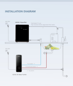 Ozosl RO G2-500 Hydrolyzed Ozone O₃ Reverse Osmosis Water Purification Devive